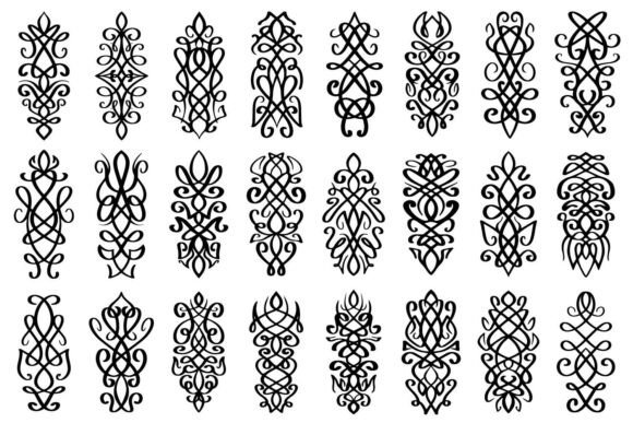 Abstract Calligraphic Vintage Designs