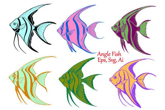 Angelfish Vector Bundle: SVG, EPS & AI