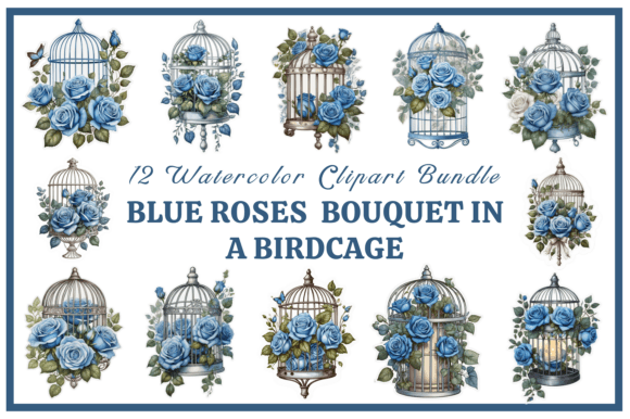 Blue Roses Bouquet in a Birdcage Bundle: A Guide to Vintage Floral Design