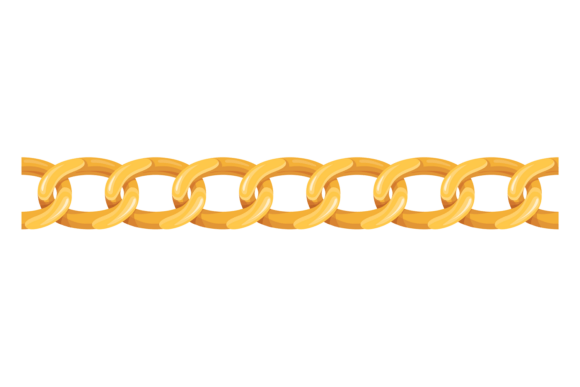 Chain Seamless Pattern: Golden Border Design