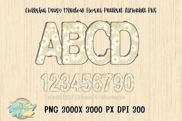 Cheerful Daisy Meadow Alphabet PNG: Elevating Design with Nature-Inspired Typography