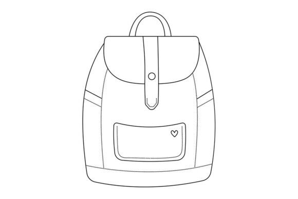 Cute Black Line Backpack Design Guide
