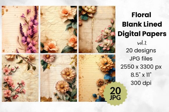 Elevate Your Writing with Floral Lined Journal Pages