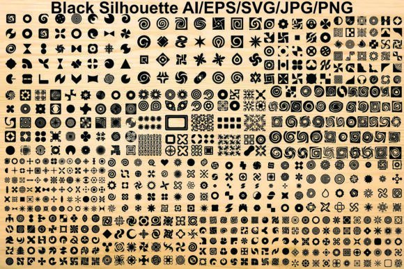 Elevating Visual Identity with a Set of Silhouette Geometric Symbols Icon