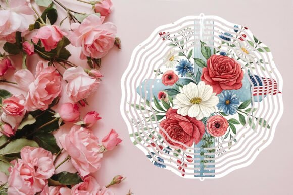 Evaluating the Floral Cross 4th of July Wind Spinner PNG for Modern Craft Projects