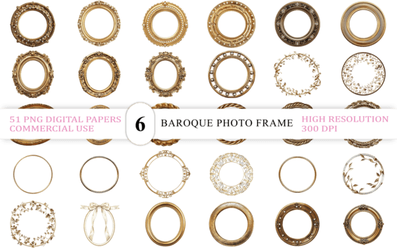 Golden Ornamental Round Frame PNG Set: A Guide to Premium Design Assets