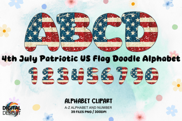 Integrating the 4th July Doodle US Flag Alphabet into Your Creative Workflow