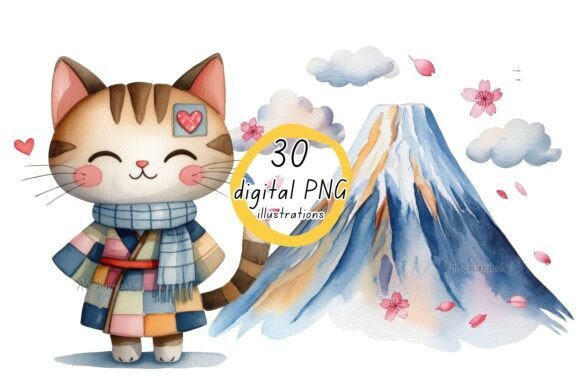 Japanese Cat Clipart with Cute Elements: A Comprehensive Guide for Digital Creators