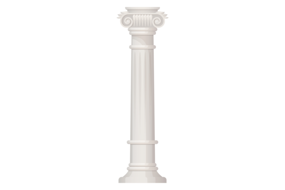 Mastering the White Stone Pillar with Ancient Greek Decorative Elements for Professional Design