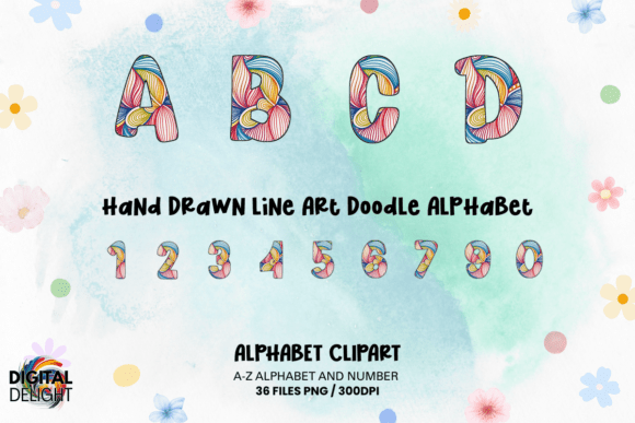 Mastering Visual Identity with Hand Drawn Line Art Doodle Alphabet