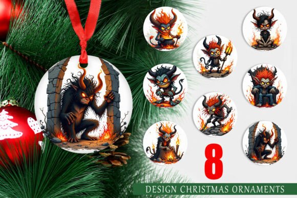 Ornament Grumpy Demon: Elevating Holiday Decor with High-Resolution Printable Designs