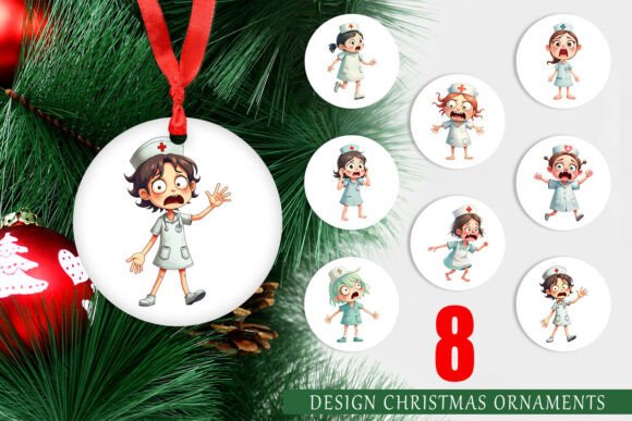 Ornament Panic Nurse: Elevating Holiday Decor with High-Resolution Printable Designs
