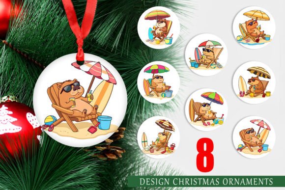 Ornament Summer Capybara: Elevating Holiday Decor with Whimsical Digital Designs