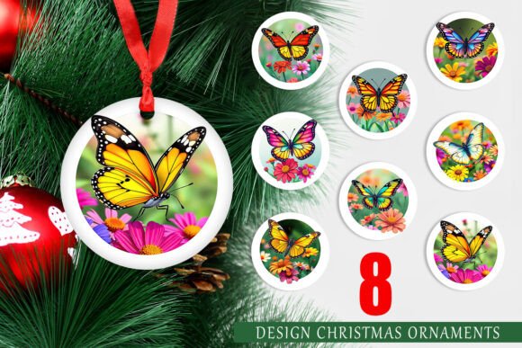 Ornament Wildflower Butterfly: Elevating Holiday Decor with Printable Art