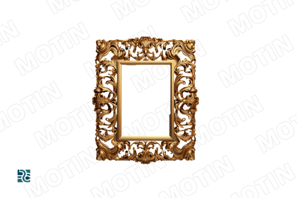Ornate Golden Frame PNG: Elevate Your Designs