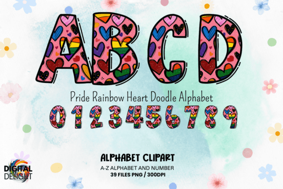 Pride Rainbow Heart Doodle Alphabet: A Playful Way to Celebrate Inclusion in Design
