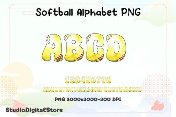 Softball Alphabet PNG: A Playful Design Resource for Creators