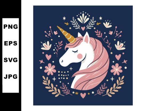 Unicorn Head with Golden Horn Surrounded: A Design Evaluation