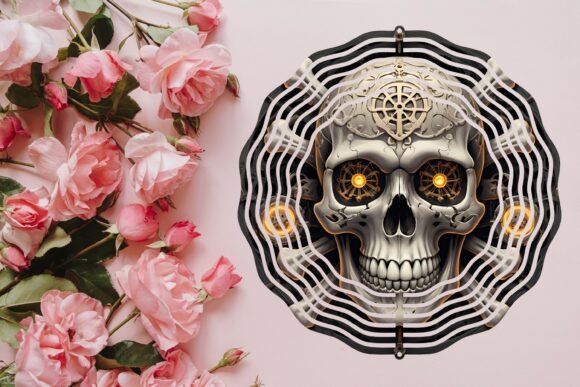 Unlocking Creative Potential with the Skull and Bones Spiral Wind Spinner Png Design
